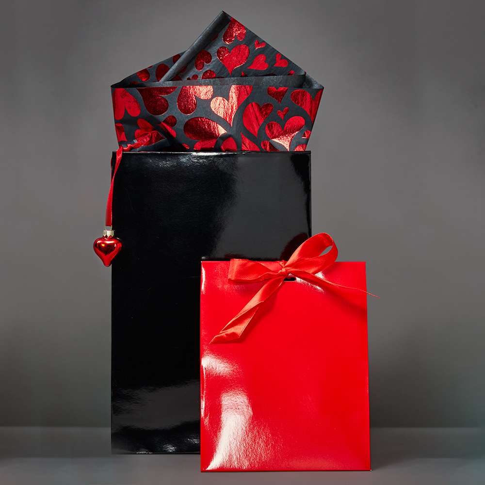 maroon gift bags